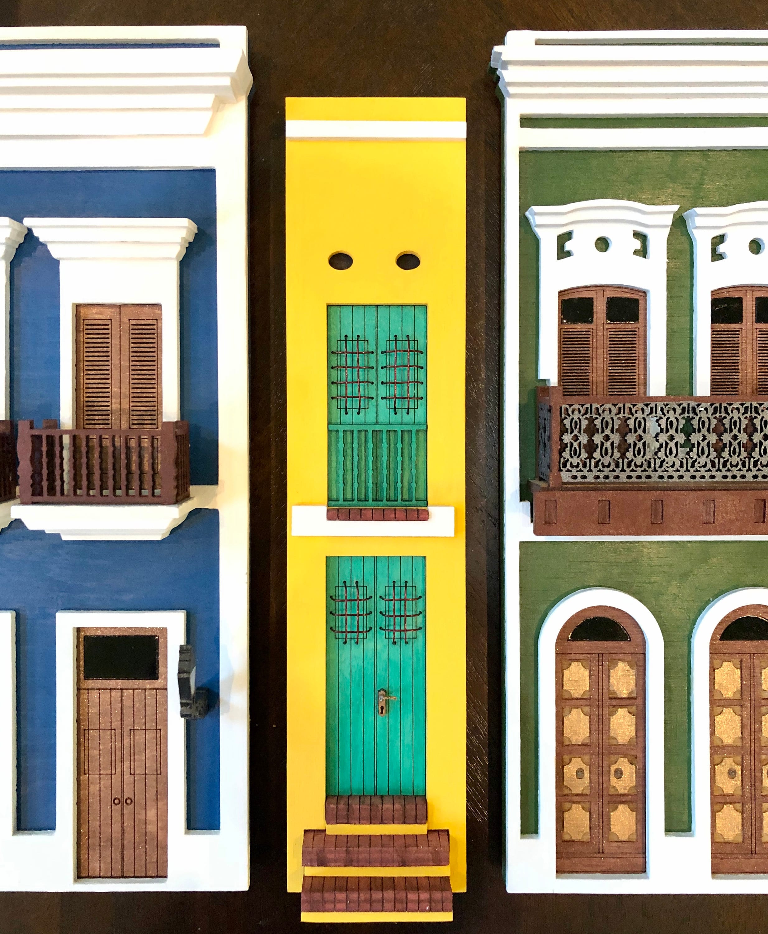 La Casa Estrecha; Calle Tetuán, Old San Juan, Puerto Rico - 9.25" x 2.25"