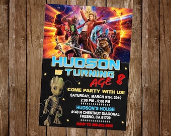 Groot Invitation Guardians of the Galaxy Invitation Groot Birthday Party Invitation Groot Party Groot Invites Groot Digital Card Groot Card