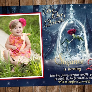 Beauty and the Beast Invitation Belle Invitation Beauty and the Beast Birthday Party Beauty and the Beast Party Beauty and the Beast Invite