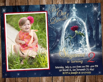 Beauty and the Beast Invitation Belle Invitation Beauty and the Beast Birthday Party Beauty and the Beast Party Beauty and the Beast Invite
