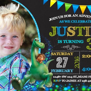Uitnodiging The Good Dinosaur The Good Dinosaur Verjaardagsfeestje Uitnodiging The Good Dinosaur Party The Good Dinosaur Invite