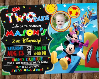 Mickey Mouse Clubhouse Invitation Mickey Mouse Invitation Mickey Mouse Clubhouse Birthday Invitation Mickey Mouse Birthday