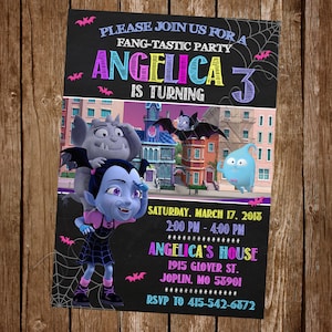 Vampirina Einladung Vampirina Geburtstagseinladung Vampirina Party Vampirina Digitale Vampirina Karte Vampirina druckbares Vampirina Mädchen