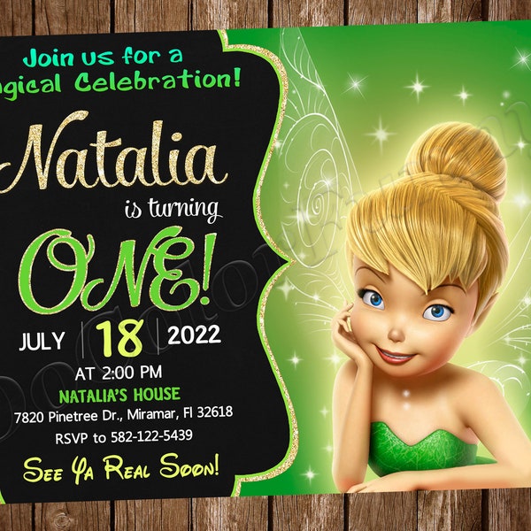 TinkerBell Invitation Tinker Bell Invitation TinkerBell Birthday Party TinkerBell Party TinkerBell Invite TinkerBell Digital