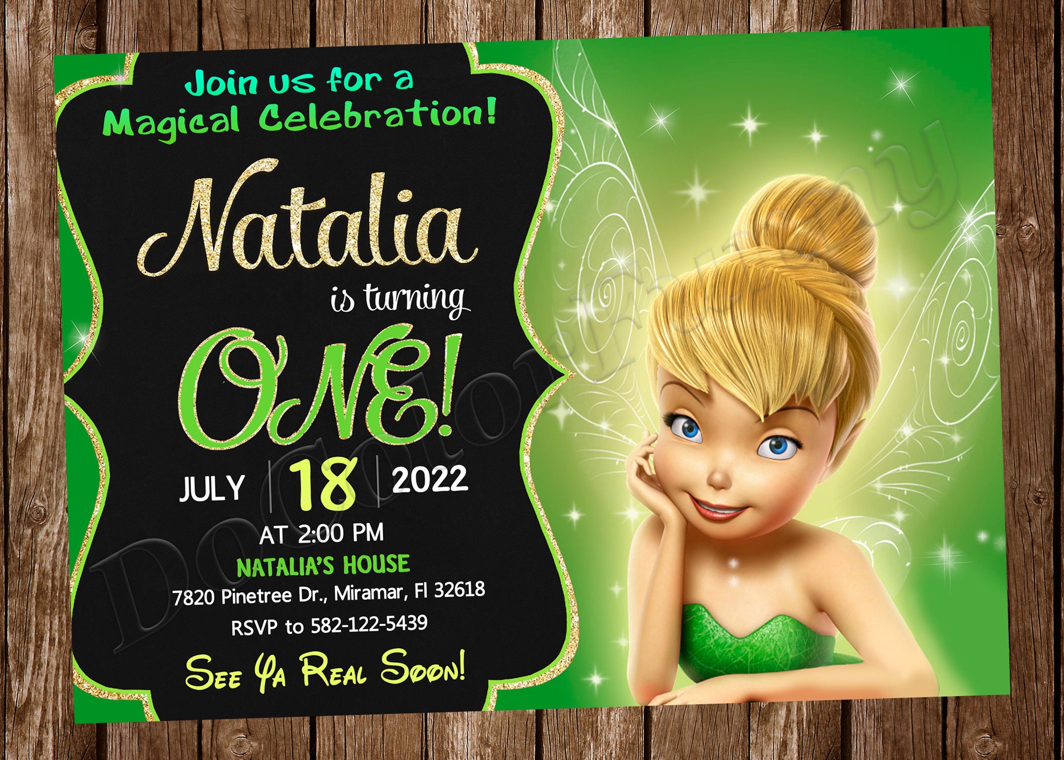 Free Tinkerbell Birthday Invitation Templates