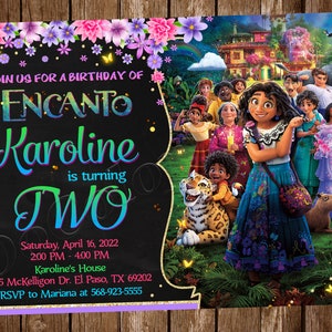 Faire-part Encanto Faire-part d'anniversaire Encanto fêter Encanto Carte Encanto numérique Encanto d'invitation Invitation Encanto à imprimer à Mirabel