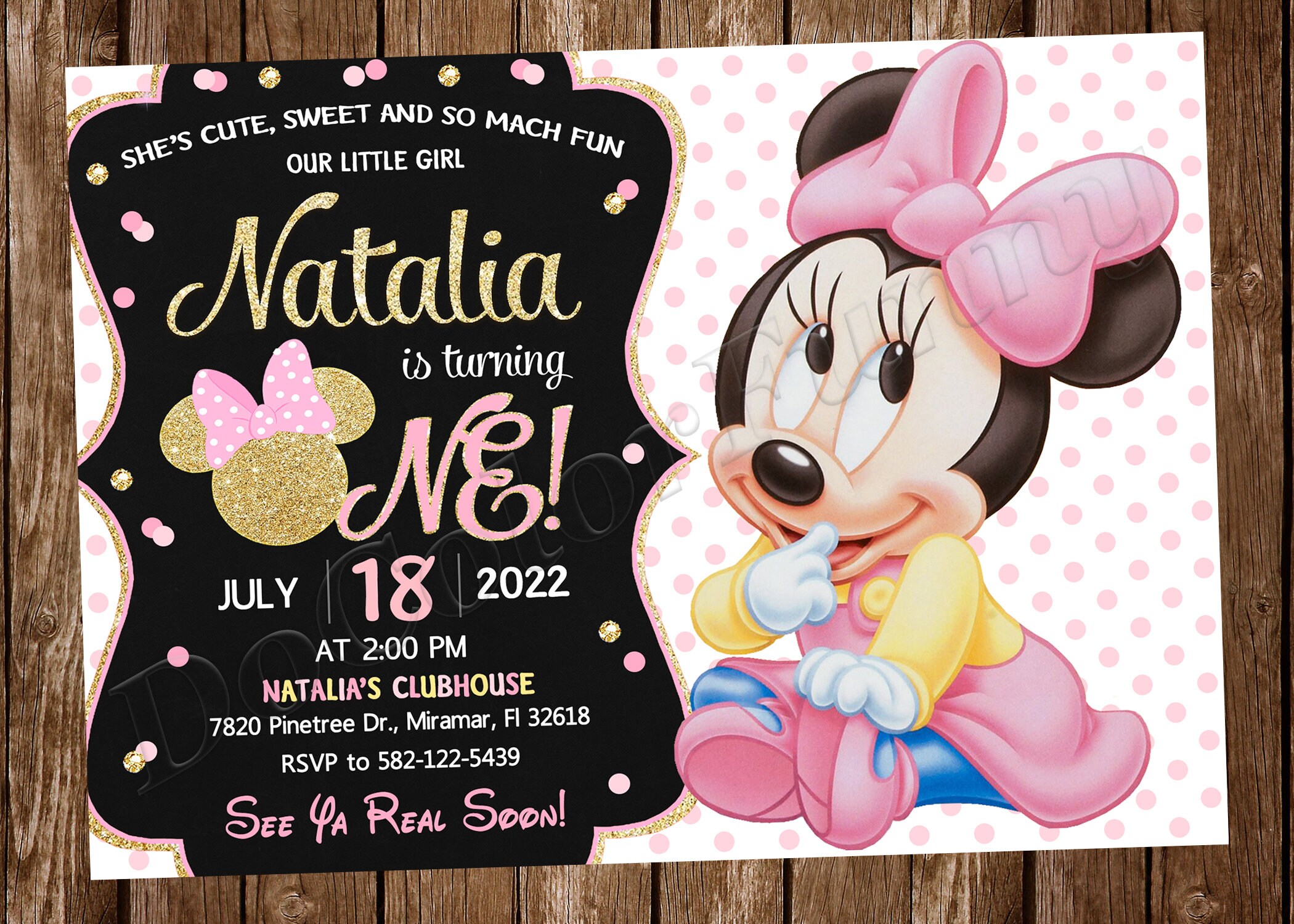 Baby Minnie Mouse Invitations Personalized Baby Minnie Mouse Invitations Personalized