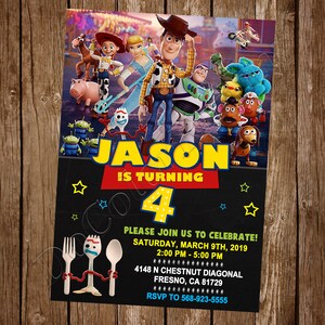 Toy Story Einladung Toy Story Geburtstagseinladung Toy Story Party Toy Story lädt Toy Story Digital Toy Story druckbare Karte