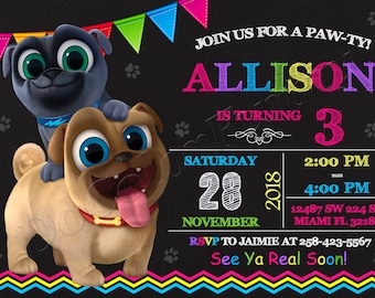 Puppy Dog Pals Invitation Puppy Dog Pals Birthday Party Invitation Puppy Dog Pals Party Puppy Dog Pals Invite Puppy Dog Pals Digital