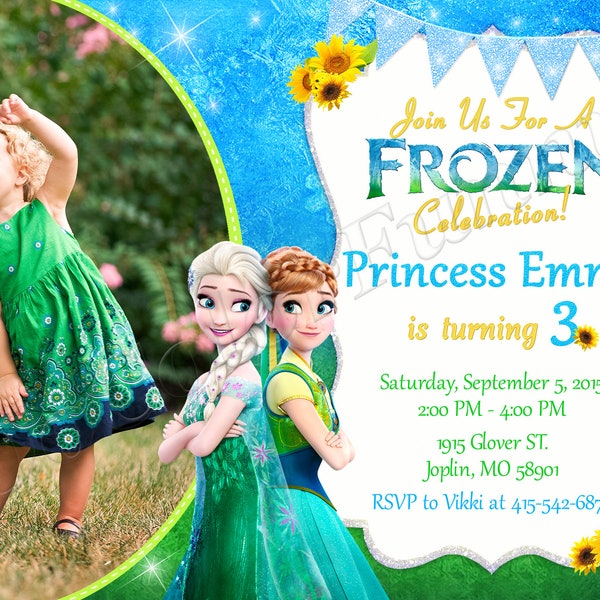Frozen Fever Invitation Frozen Invitation Frozen Fever Birthday Party Invitation Frozen Birthday Frozen Fever Party Frozen Party