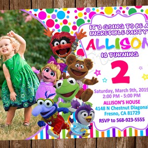 Muppet Babies uitnodiging Muppet Babies verjaardagsfeestje uitnodiging Muppet Babies partij Muppet Babies uitnodigen Muppet Babies digitaal bestand
