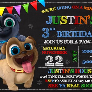 Puppy Dog Pals Invitation Puppy Dog Pals Birthday Party Invitation Puppy Dog Pals Party Puppy Dog Pals Invite Puppy Dog Pals Digital