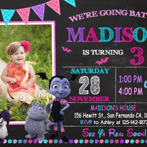 Vampirina Einladung Vampirina Geburtstagseinladung Vampirina Party Vampirina Digitale Vampirina Karte Vampirina druckbares Vampirina Mädchen