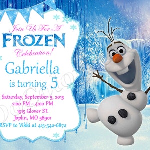 Convite Olaf Convite Frozen Convite Olaf Aniversário Festa Frozen Convite Olaf Aniversário Festa Frozen Digital