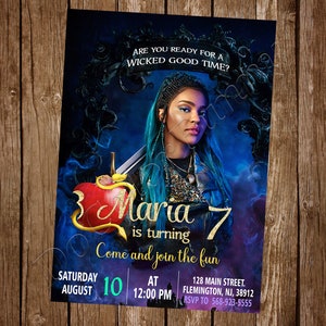 Invitation des descendants Invitation d'anniversaire des descendants Descendants Party Descendants invite Descendants carte imprimable numérique