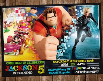 Wreck It Ralph Invitation Wreck It Ralph Birthday Invitation Wreck It Ralph Party Wreck It Ralph Digital Printable File