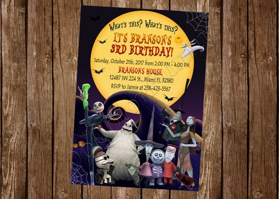 The Nightmare Before Christmas Invitation Nightmare Before Etsy