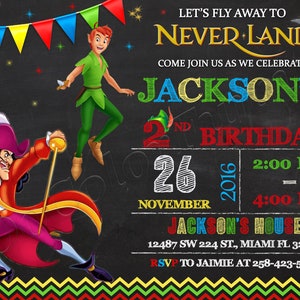 Peter Pan Einladung Peter Pan Geburtstag Party Einladung Peter Pan Party Peter Pan Digital Printable Peter Pan einladen Peter Pan Karte