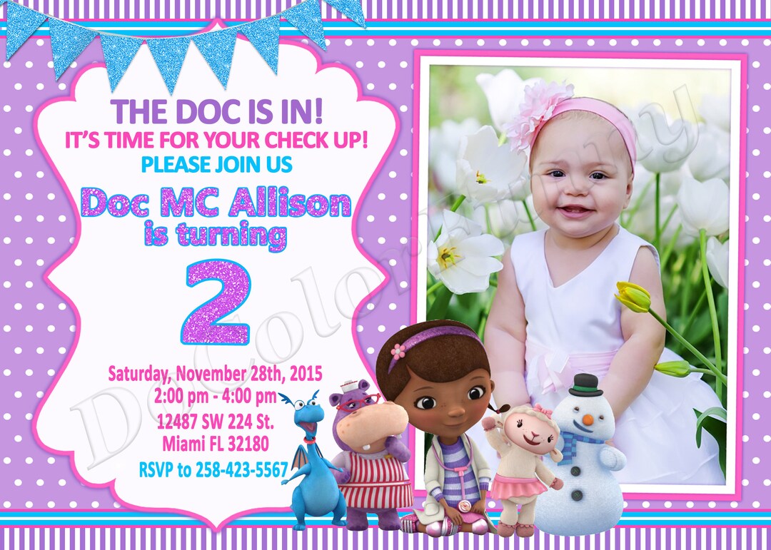 Doc Mcstuffins Invitation Doc Mcstuffins Birthday Invitation Doc