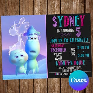 Soul Invitation Birthday Party Soul Birthday Invitation Soul Editable Invitation Soul Digital Printable Card