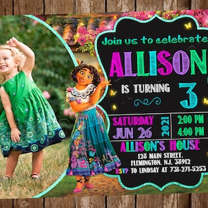 Faire-part Encanto Faire-part d'anniversaire Encanto fêter Encanto Carte Encanto numérique Encanto d'invitation Invitation Encanto à imprimer à Mirabel
