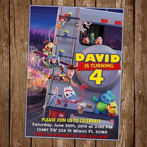 Toy Story Einladung Toy Story Geburtstagseinladung Toy Story Party Toy Story lädt Toy Story Digital Toy Story druckbare Karte