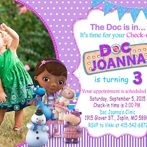 Doc McStuffins Einladung Doc McStuffins Einladung Doc McStuffins Geburtstagseinladung Doc McStuffins Party Doc McStuffins Invite Doc McStuffins Digital