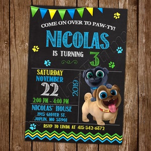 Invitation chiot copains chien Chiot copains chien invitation fête d'anniversaire chiot copains chien fête copains chien chiot inviter chiot copains chien numérique