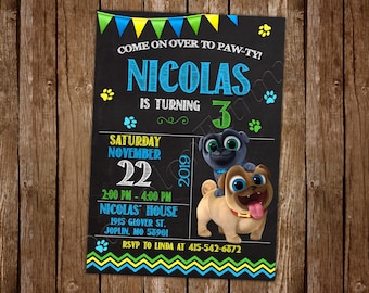 Puppy Dog Pals Invitation Puppy Dog Pals Birthday Party Invitation Puppy Dog Pals Party Puppy Dog Pals Invite Puppy Dog Pals Digital