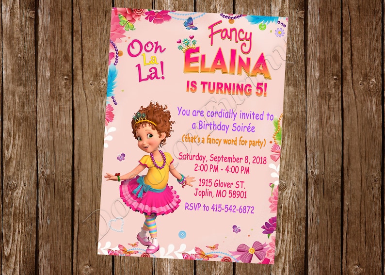 Fancy Nancy Invitation Fancy Nancy Birthday Party Invitation - Etsy