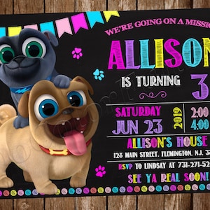 Puppy Dog Pals Invitation Puppy Dog Pals Birthday Party Invitation Puppy Dog Pals Party Puppy Dog Pals Invite Puppy Dog Pals Digital