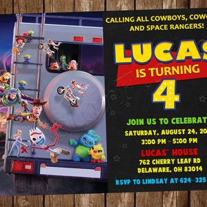 Toy Story Einladung Toy Story Geburtstagseinladung Toy Story Party Toy Story lädt Toy Story Digital Toy Story druckbare Karte