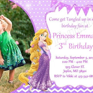 Rapunzel Invitation Tangled Invitation Princess Rapunzel Invitation Rapunzel Birthday Party Invitation Rapunzel Party Tangled Party