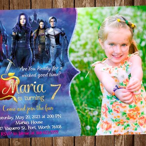 Invitation des descendants Invitation d'anniversaire des descendants Descendants Party Descendants invite Descendants Carte imprimable numérique