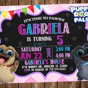 Puppy Dog Pals Invitation Puppy Dog Pals Birthday Party Invitation Puppy Dog Pals Party Puppy Dog Pals Invite Puppy Dog Pals Digital