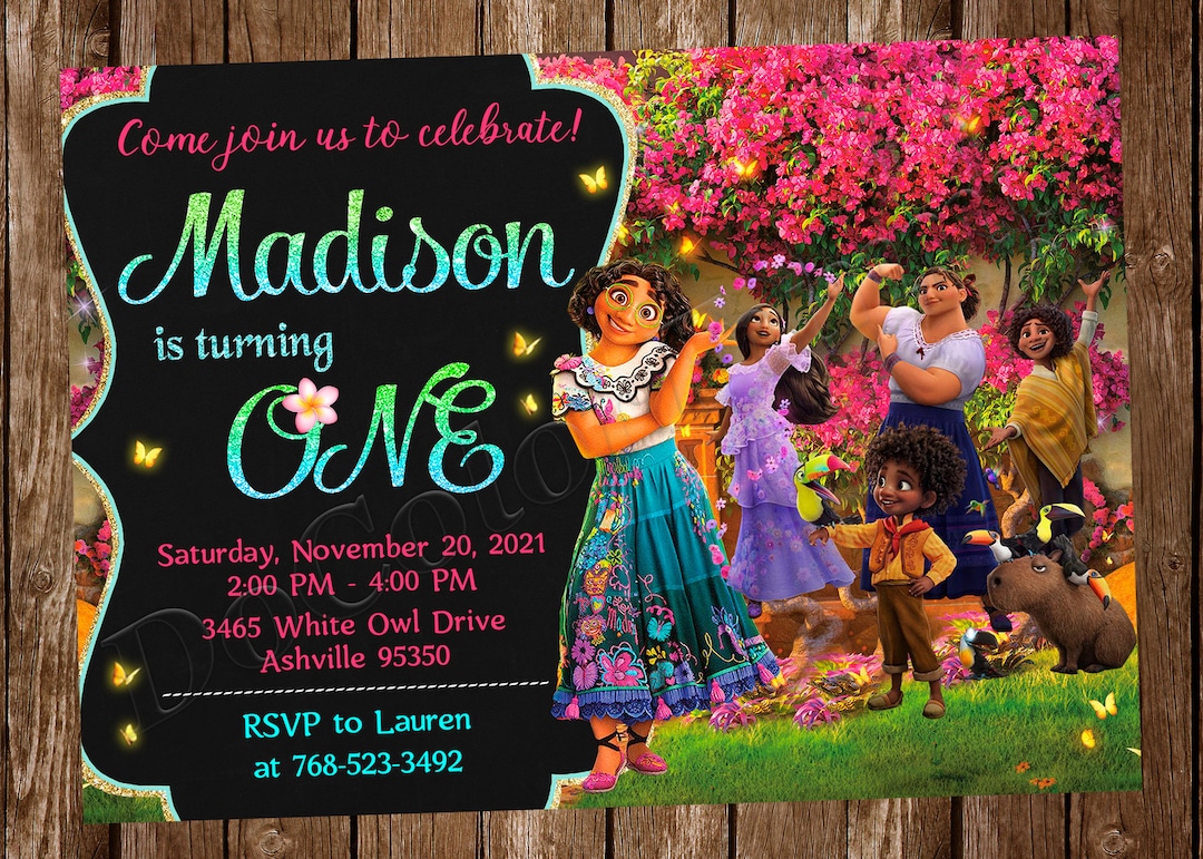 Encanto Invitation Encanto Birthday Invitation Encanto Party Etsy