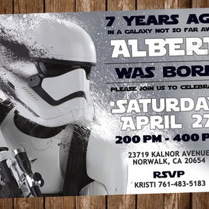 Invitación de Star Wars Invitación de fiesta de cumpleaños de Star Wars Fiesta de Star Wars Invitación de Star Wars Invitación Jedi Star Wars Digital