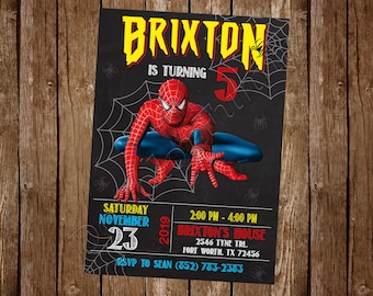 Convite Homem-Aranha Convite Homem-Aranha Festa Homem-Aranha Aniversário Homem-Aranha Convite Homem-Aranha Imprimível Homem-Aranha Digital