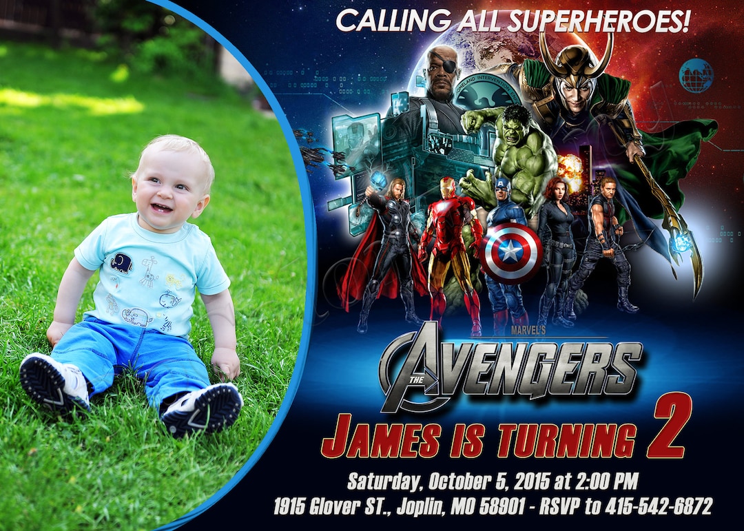 Avengers Invitation Avengers Birthday Party Invitation Avengers Party