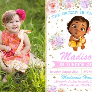 Zaproszenie na przyjęcie urodzinowe Baby Moana Zaproszenie na przyjęcie urodzinowe Baby Moana Zaproszenie na przyjęcie Baby Moana Karta Baby Moana