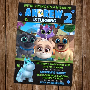 Puppy Dog Pals Invitation Puppy Dog Pals Birthday Party Invitation Puppy Dog Pals Party Puppy Dog Pals Invite Puppy Dog Pals Digital