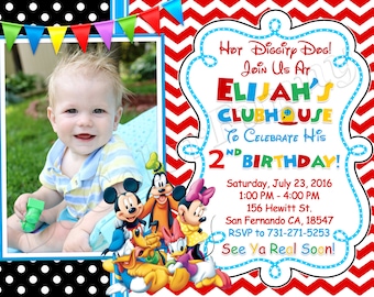 Mickey Mouse Clubhouse Invitation Mickey Mouse Invitation Mickey Mouse Clubhouse Birthday Invitation Mickey Mouse Birthday