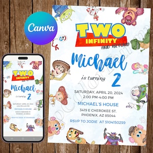 Toy Story Invitation Buzz Lightyear Invitation Toy Story Birthday Invitation Toy Story Party Toy Story Watercolor Editable Invitation