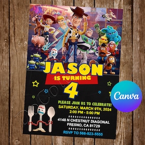 Toy Story Invitation Buzz Lightyear Invitation Toy Story Birthday Invitation Toy Story Party Toy Story Editable Invitation