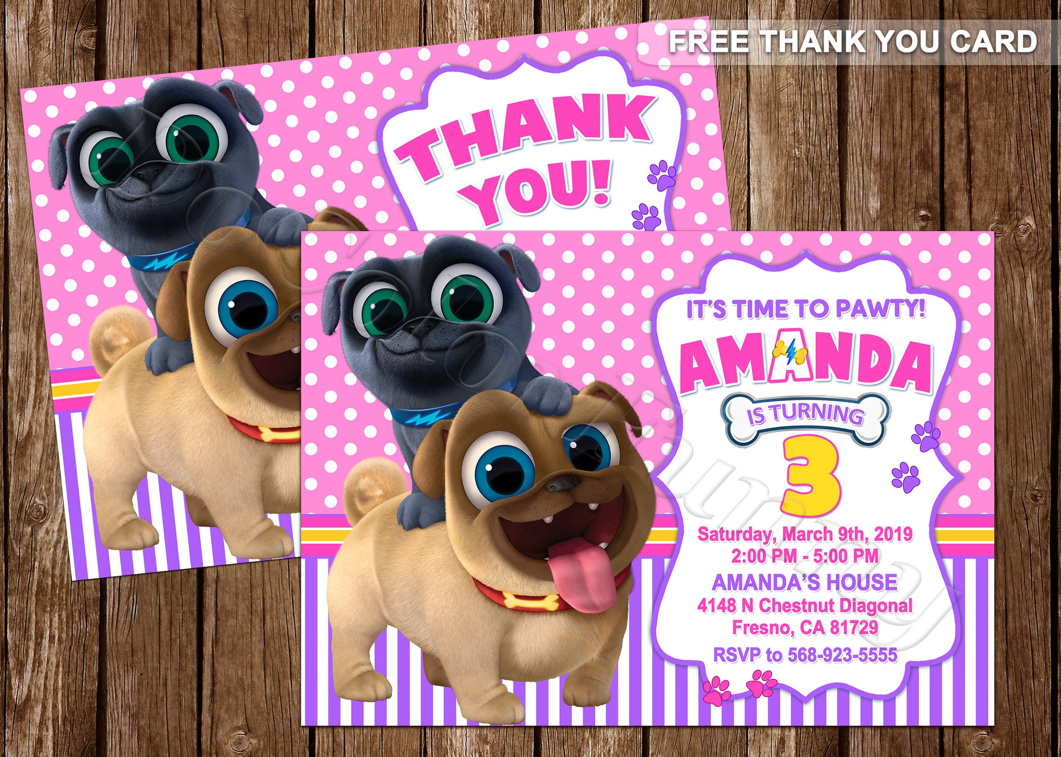 Puppy Dog Pals Invitation Puppy Dog Pals Birthday Party Invitation Puppy Dog Pals Party Puppy Dog Pals Invite Puppy Dog Pals Digital