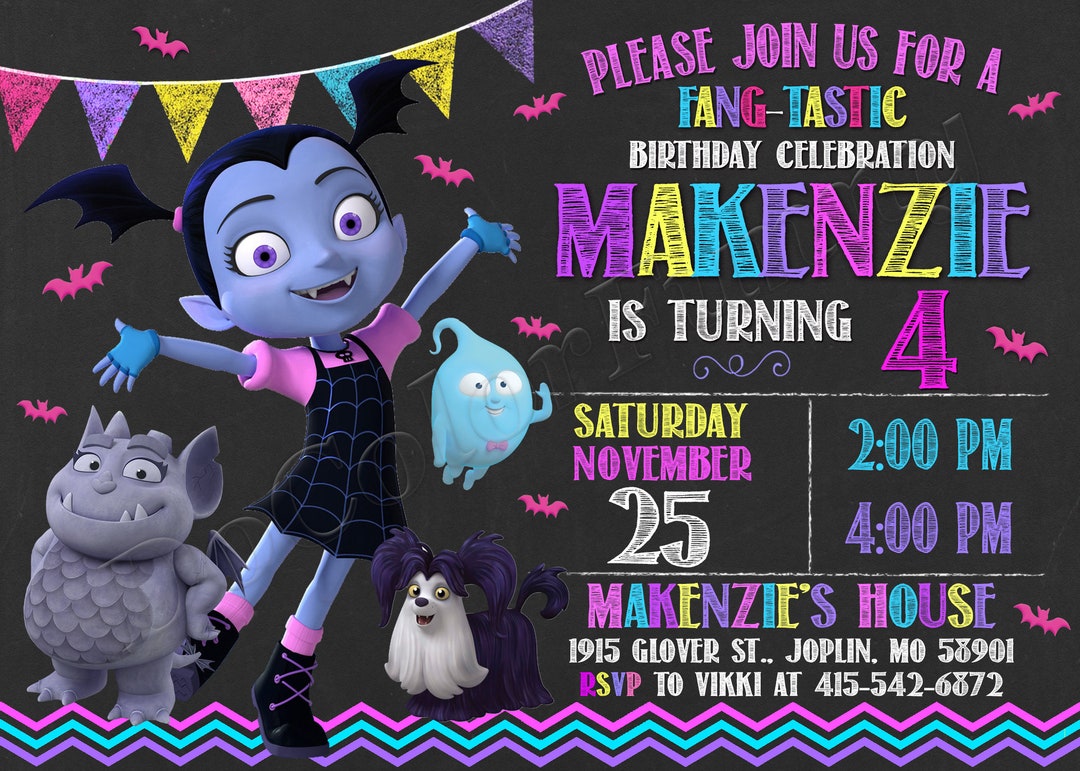Vampirina Invitation Vampirina Birthday Invitation Vampirina Party Vampirina Digital Vampirina
