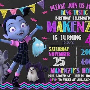 Vampirina Einladung Vampirina Geburtstagseinladung Vampirina Party Vampirina Digitale Vampirina Karte Vampirina druckbares Vampirina Mädchen