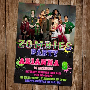 Disney Zombies 3 Invitation Zombies 3 Editable Invitation 