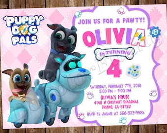 Puppy Dog Pals Invitation Puppy Dog Pals Birthday Party Invitation Puppy Dog Pals Party Puppy Dog Pals Invite Puppy Dog Pals Digital