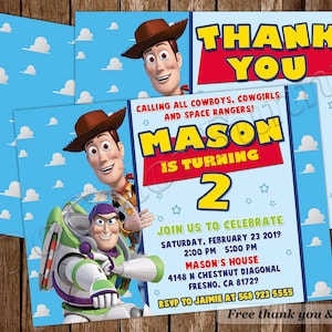 Toy Story Einladung Toy Story Geburtstagseinladung Toy Story Party Toy Story lädt Toy Story Digital Toy Story druckbare Karte